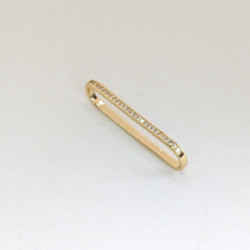 Earcuff sobreponer superior plano color Dorado perspectiva 1