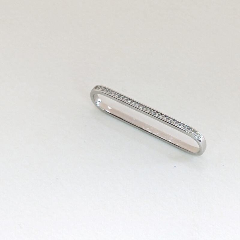 Earcuff sobreponer superior plano color Plateado perspectiva 1 Earcuff sobreponer superior plano color Plateado perspectiva 1