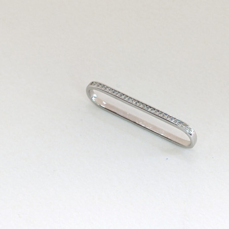 Earcuff sobreponer superior plano color Plateado perspectiva 1