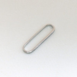 Earcuff sobreponer superior plano color Plateado perspectiva 2