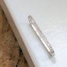 Earcuff sobreponer superior plano color Plateado perspectiva 4