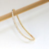 Earcuff sobreponer superior curvo color Dorado perspectiva 3