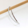 Earcuff sobreponer superior curvo color Plateado perspectiva 3