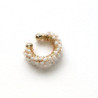 Earcuff tejido en mostacilla color Blanco perspectiva 2