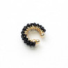 Earcuff tejido en mostacilla color Negro perspectiva 1