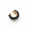 Earcuff tejido en mostacilla color Negro perspectiva 2