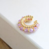 Earcuff tejido en cristales color Lila perspectiva 4