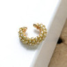 Earcuff tejido en mostacilla 1 color Dorado perspectiva 4