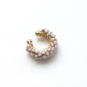 Earcuff tejido en mostacilla 1 color Rosa perspectiva 2