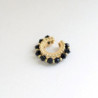 Earcuff tejido en cristales color Negro perspectiva 1