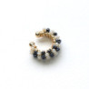 Earcuff tejido en mostacilla 2 colores Cebra perspectiva 2