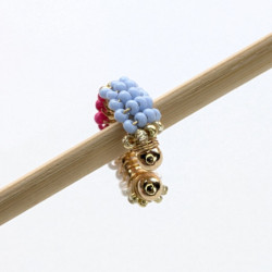 Earcuff tejido en mostacilla 3 colores perspectiva 3