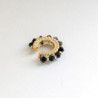 Earcuff tejido en cristales color Negro perspectiva 2