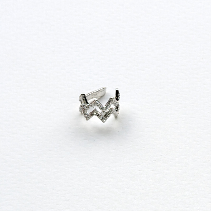 Earcuff cover gold corona color Plateado perspectiva 1 Earcuff cover gold corona color Plateado perspectiva 1